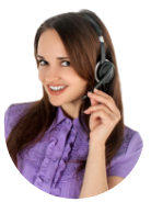 woman agent with headset